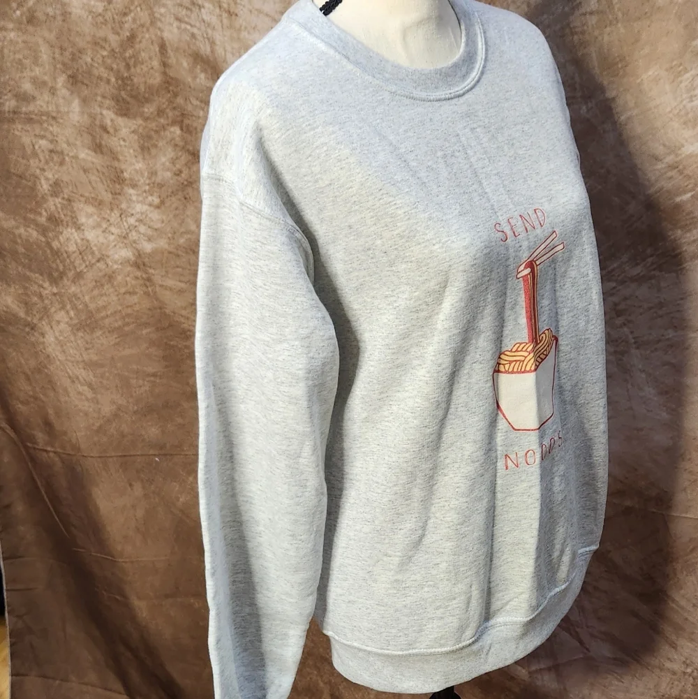“Send Noods” Ramen Graphic Sweatshirt – Size S